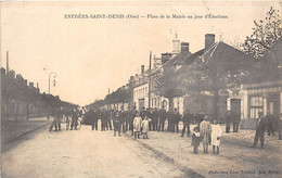 60-ESTREES-SAINT-DENIS- PLACE DE LA MAIRIE UN JOUR D'ELECTIONS - Estrees Saint Denis