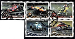 New Zealand 2009 World Motorsport Champions Set As Block Of 5 Used - Used Stamps