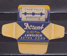 Razor Blades Old Vintage Cover Only Dozent - Lames De Rasoir