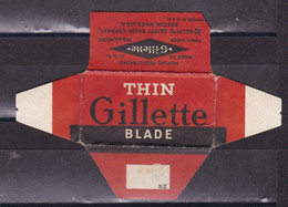 Razor Blades Old Vintage Cover Only Thin Gillette USA - Lames De Rasoir