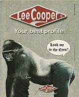 LEE COOPER - Your Best Profile - JEANS, GORILLE- Autocollant Format CPM TBon Etat (voir Scan) - Stickers