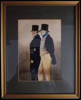 Richard Dighton (1795-1880) ADMIRAL ROUS & MR GEORGE PAYNE Pen,ink & Watercolour, 20 By 14cm (Horse Racing Pferderennen) - Acuarelas