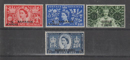 Bahrein 1953 Couronnement Elisabeth II 84-87, 4 Val ** MNH - Bahrain (...-1965)