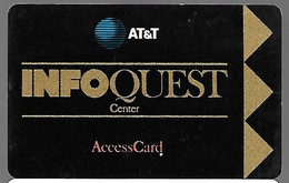 CARTE- PREPAYEE-MAGNETIQUE-USA-AT&T-INFOQUEST CENTER-Plastic Epais-T BE-RARE - AT&T