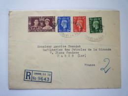 TI - 2022 - 151  LETTRE REC  Au Départ De LONDON  E.C. 19  à Destination De PARIS  1937   XXX - Cartas & Documentos