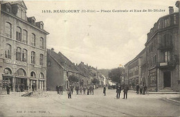 - Dpts Div.-ref-BF386- Territoire De Belfort - Beaucourt -place Centrale Et Rue De St Dizier - Bazar Parisien - Magasins - Beaucourt