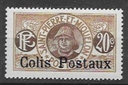 SPM 1917-24 Mh * 4 Euros Colis Postaux - Gebraucht