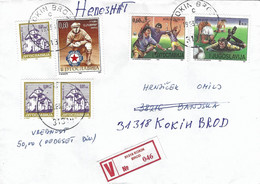 Yugoslavia 1997 Kokin Brod World Cup Football USA Red Star Belgrade Value Declared Registered Cover Wertbrief - 1994 – Estados Unidos