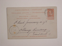 Belgique Entier 25 De Beyne-Heusay Pour Rumelange 1897 - AK [1871-09]