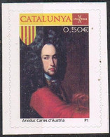 Sello Viñeta 0,50 Euro CATALUNYA 2014, Archiduque Carlos De Austria ** - Plaatfouten & Curiosa