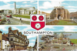 SCENES FROM SOUTHAMPTON, HAMPSHIRE, ENGLAND. Circa 1969 USED POSTCARD   Tw8 - Southampton