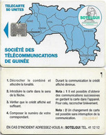 Guinea - Sotelgui - Map Of Guinea (Blue), SC7, CN. C5Axxxxxx At Bottom Right, With Moreno, 50Units, Used - Guinee