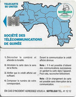 Guinea - Sotelgui - Map Of Guinea (Blue), SC7, CN. C63xxxxxx At Bottom Right, No Moreno, 50Units, Used - Guinee