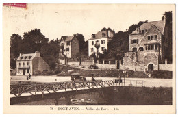 CPA 29 - PONT AVEN (Finistère) - 78. Villas Du Port - LL (petite Animation) - Pont Aven