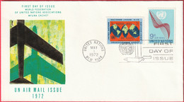 FDC - Enveloppe - Nations Unies - (New-York) (1-5-72) - Maintain Peace And Security (Recto-Verso) - Cartas & Documentos