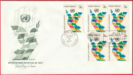 FDC - Enveloppe - Nations Unies - (New-York) (9-1-76) - To Unite Our Strength (1) - Covers & Documents