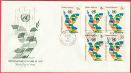 FDC - Enveloppe - Nations Unies - (New-York) (9-1-76) - To Unite Our Strength (2) - Briefe U. Dokumente