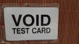 TEST CARD VOID NEW WITH BLISTER  Rare - Herkunft Unbekannt