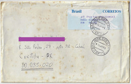 Brazil 1999 Cover Sent From São José Dos Campos To Curitiba ATM Label Machine Stamp RHM-SE-7 - Automatenmarken (Frama)