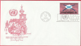 FDC - Enveloppe - Nations Unies - (New-York) (14-2-72) - Non Proliferation Of Nuclear Weapons - Covers & Documents