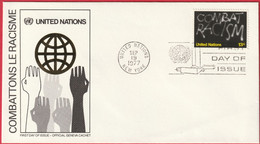 FDC - Enveloppe - Nations Unies - (New-York) (19-9-77) - Combattons Le Racisme (Recto-Verso) - Brieven En Documenten