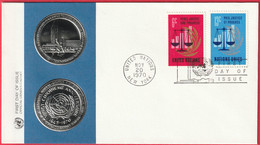 FDC - Enveloppe - Nations Unies - (New-York) (20-11-70) - Paix Justice Et Progrès (1) (Recto-Verso) - Storia Postale