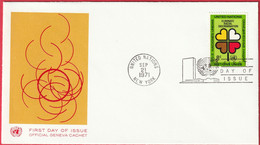 FDC - Enveloppe - Nations Unies - (New-York) (21-9-71) - Eliminate Racial Discrimination (1) (Recto-Verso) - Lettres & Documents