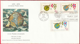 FDC - Enveloppe - Nations Unies - (New-York) (22-3-74) - Union Postale Universelle (Rectot-Verso) - Lettres & Documents