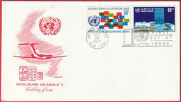 FDC - Enveloppe - Nations Unies - (New-York) (22-10-71) - Special Delivery Rate Series Of '71 - Storia Postale
