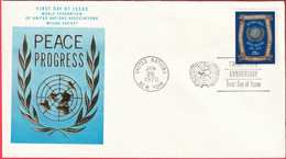 FDC - Enveloppe - Nations Unies - (New-York) (26-6-70) - Paix Et Progrès (Recto-Verso) - Covers & Documents