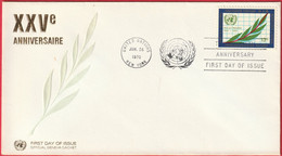 FDC - Enveloppe - Nations Unies - (New-York) (26-6-70) - XXVè Anniversaire Paix Et Progrès (1) (Recto-Verso) - Briefe U. Dokumente