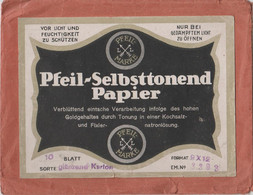 Pfeil - Selbsttonend Papier - Photo Paper Envelope / Umschlag Aus Fotopapier / Advertising Publicité - Matériel & Accessoires