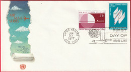 FDC - Enveloppe - Nations Unies - (New-York) (27-6-77) - Air Mail Series (Recto-Verso) - Briefe U. Dokumente