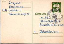 BRD Amtl.Ganzs.-Postkarte  P 110a WSt."Bundespräsident Dr. Gustav Heinemann" 30 (Pf) Grün, SSt 26.11.73 KALKAR - Postkarten - Gebraucht