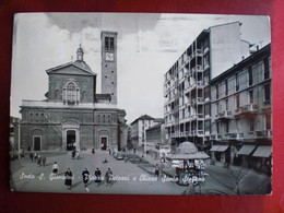 LOMBARDIA  CARTOLINA  DA SESTO SAN GIOVANNI MILANO  PIAZZA PETOZZI CHIESA DI SANTO STEFANO FORMATO GRANDE - Sesto San Giovanni