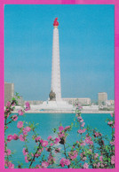 281333 / North Korea - Pyongyang - Juche Tower Idea Taedong River  Worker Of Korea Party Monument PC Nordkorea - Korea (Noord)