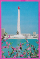281333 / North Korea - Pyongyang - Juche Tower Idea Taedong River  Worker Of Korea Party Monument PC Nordkorea - Corée Du Nord
