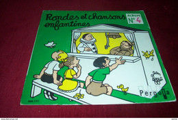 LES PETITS ENFANTS DE PARIS  ° RONDES ET CHANSONS ENFANTINES  N° 4  POCHETTE  ILLUSTRE PAR JEAN  EFFEL - Bambini