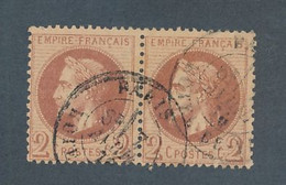 FRANCE - PAIRE N° 26 OBLITEREE AVEC CAD PARIS - 1862/70 - COTE MINI : 110€ - 1863-1870 Napoleon III With Laurels