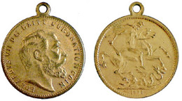 00549 MEDAGLIA COMMEMORATIVA COMMEMORATIVE MEDAL EDWARDS VII DG BRITT CORONATION COIN 1911 - Royaux/De Noblesse