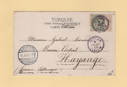 Dedeagh - Turquie (en Violet) - 8 Mars 1905 - Destination Alsace - Type Blanc - Covers & Documents