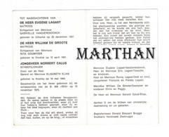 DOODSPRENTJE SCHEEPSRAMP 1975 B.604 "IBIS" DE GROOTE - LAGAST - CALUS ZEEBRUGGE - Images Religieuses