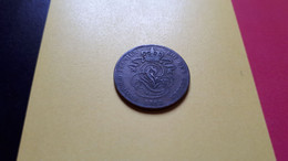 BELGIQUE LEOPOLD PREMIER  2 CENTIMES 1863  VARIANTE 3 "CASSé" COTES : 3€-8€-25€-60€ - 2 Centimes