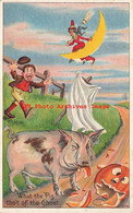 344615-Halloween, Julius Bien No 9802, Pig Eating The Boy's Jack O Lantern - Halloween