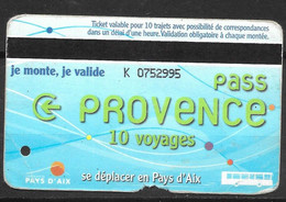 Pass Provence 10 Voyages. (Voir Commentaires) - Europa