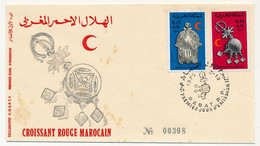 MAROC - Enveloppe FDC - Croissant Rouge Marocain - RABAT - 1975 - Marruecos (1956-...)