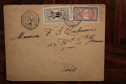 Martinique 1921 France Cover Surcharge DOM Colonies - Covers & Documents