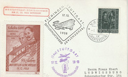 Liechtenstein Carte Aviation + Vignette 1958 - Storia Postale