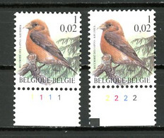 BE  2918  XX   ----  OIseaux Buzin : Bec Croisé Des Sapins  --  N° De Planche 1 Et 2 - 1991-2000