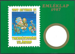 C1815a Hungary Postcard Economy Money Savings Fauna Animal Honeybee Flag - Covers